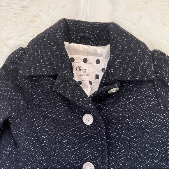 Cherokee Kids Winter Sparkly Pea Coat Size 3T - Picture 3 of 4